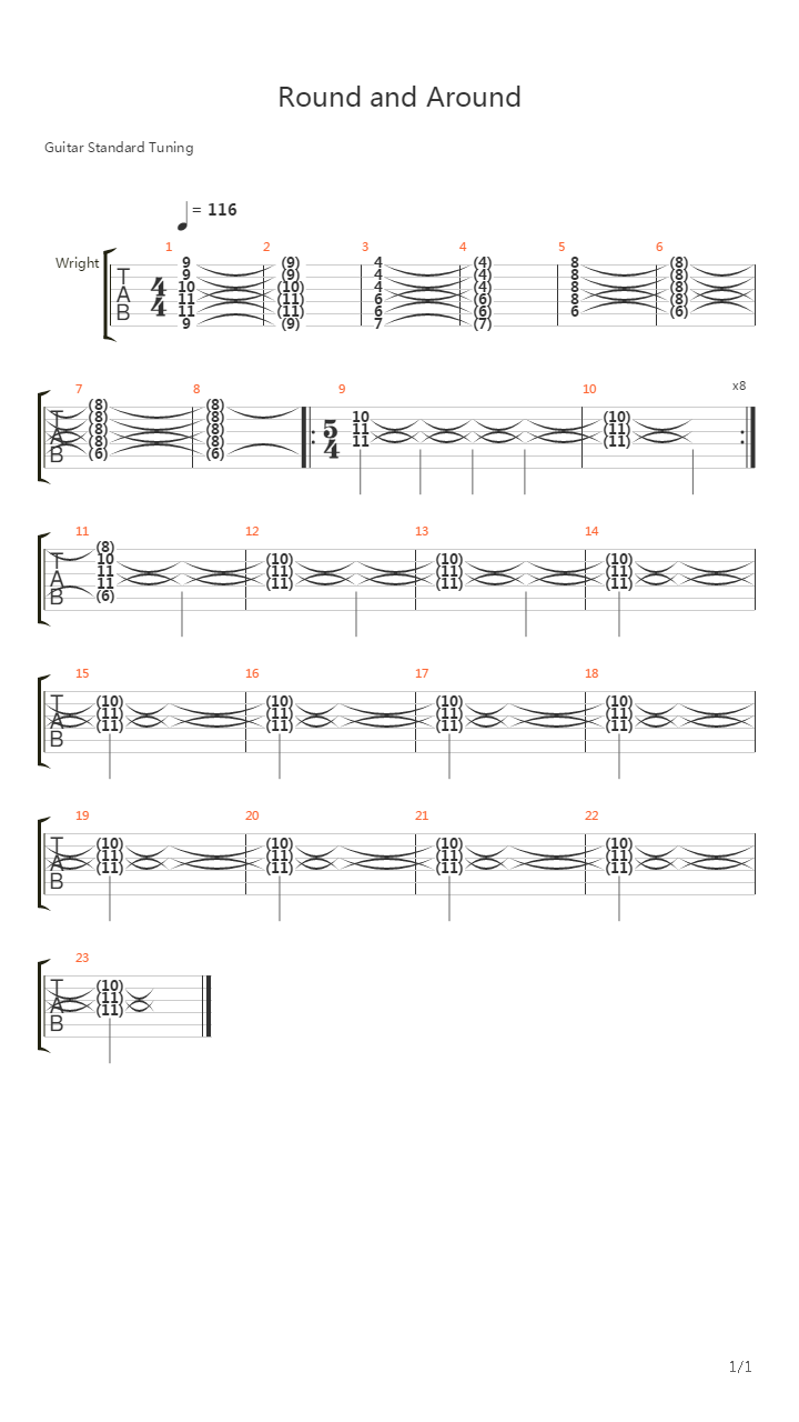 Round And Around吉他谱