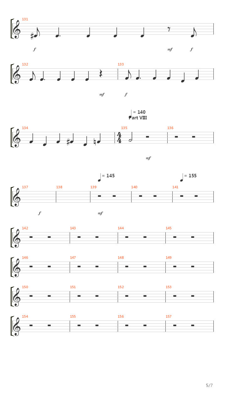 Shine On You Crazy Diamond Parts Vi - Ix吉他谱