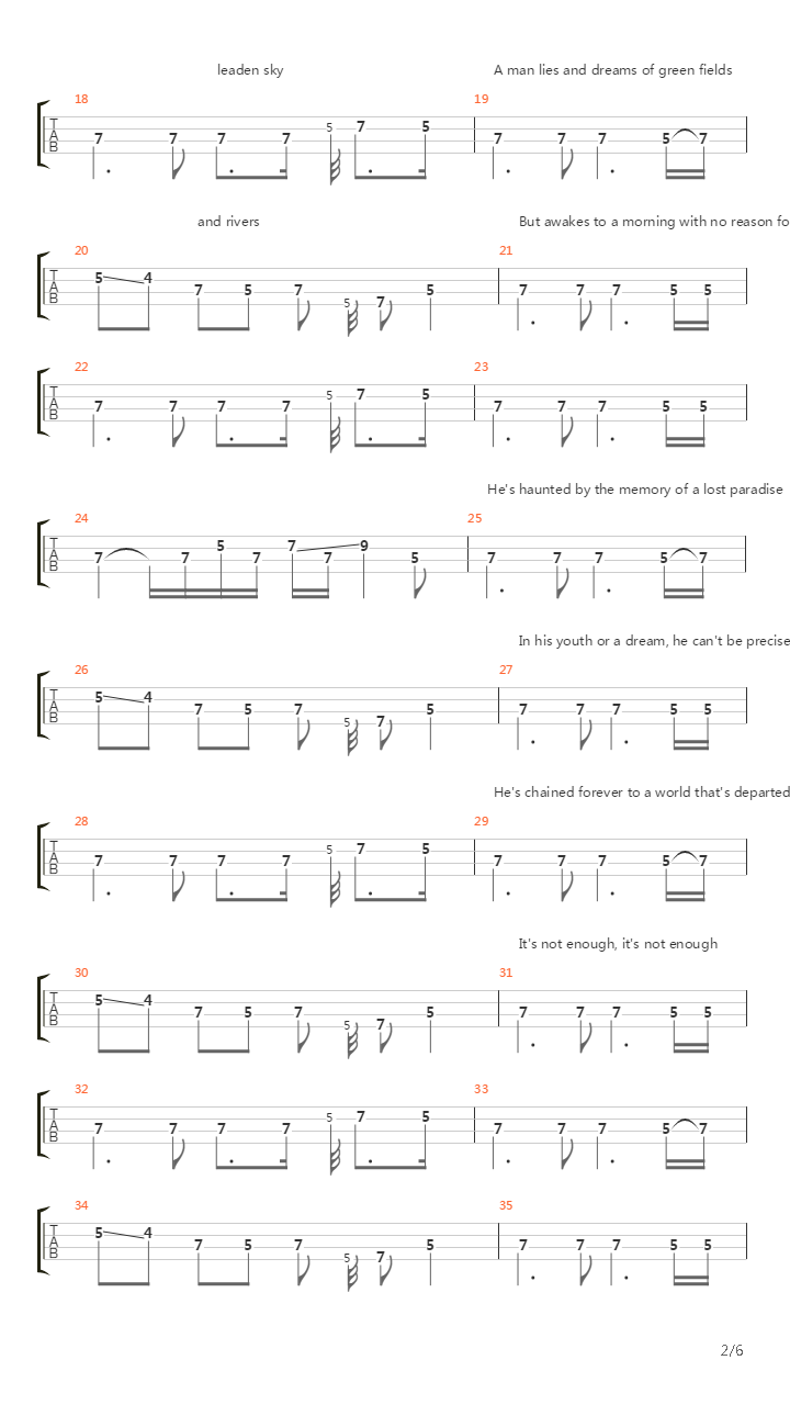 Sorrow吉他谱