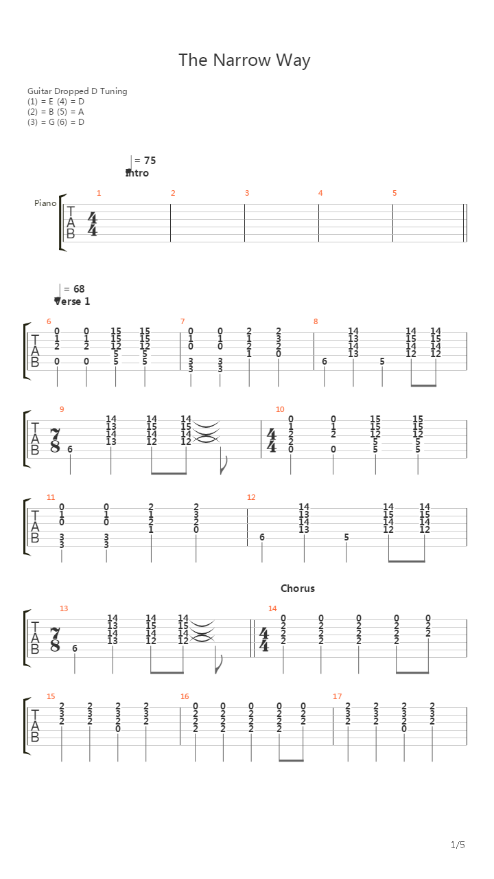 The Narrow Way Part 3吉他谱