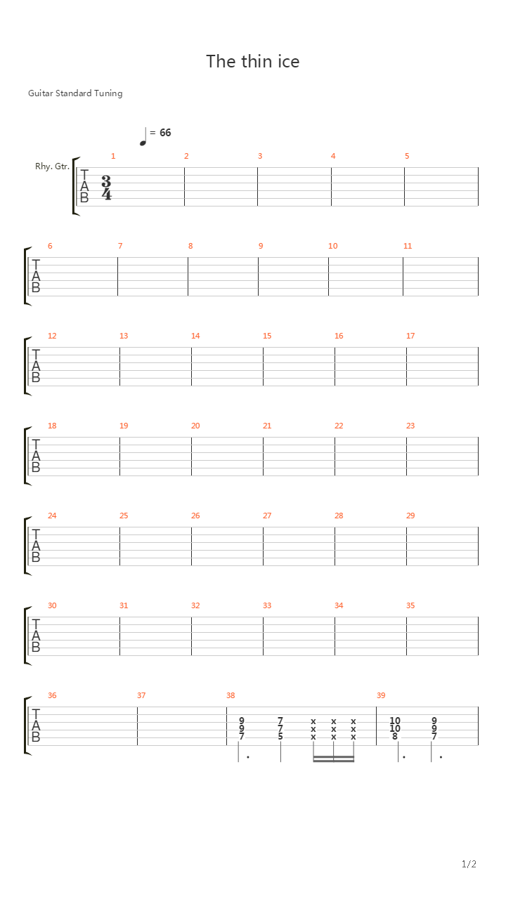 The Thin Ice吉他谱