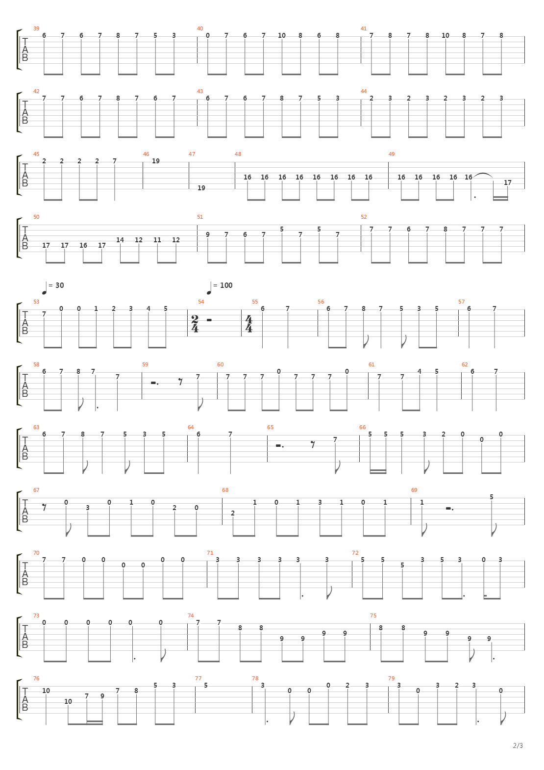 The Trial吉他谱