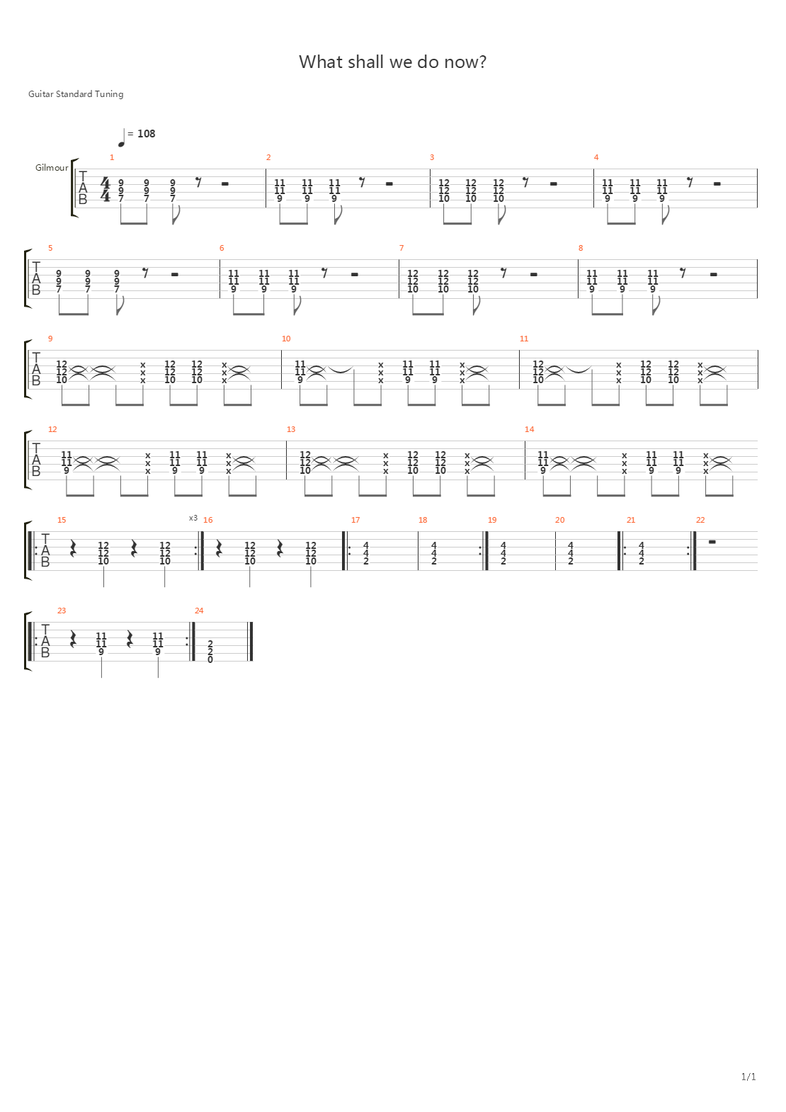 What Shall We Do Now吉他谱