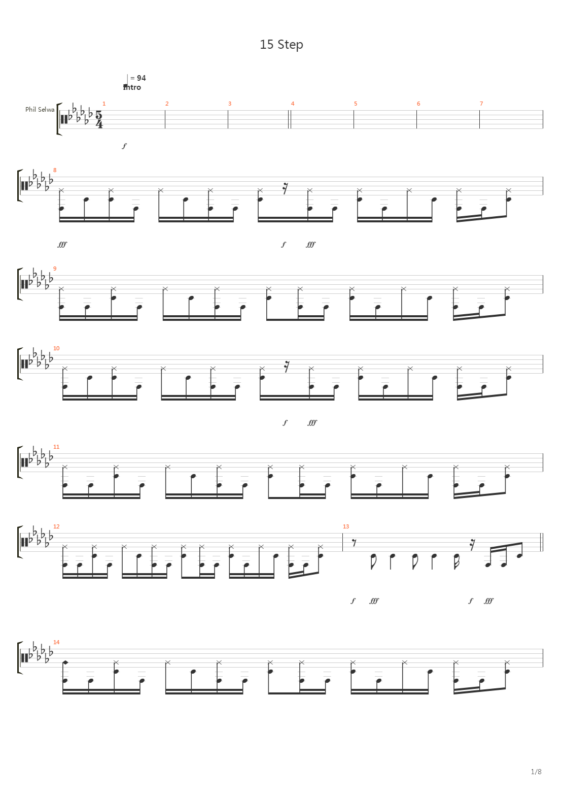 15 Step吉他谱