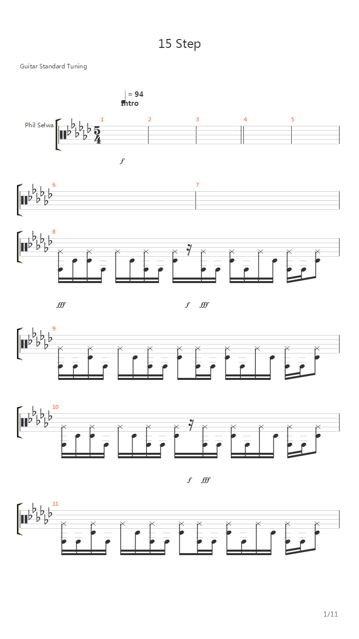 15 Step吉他谱