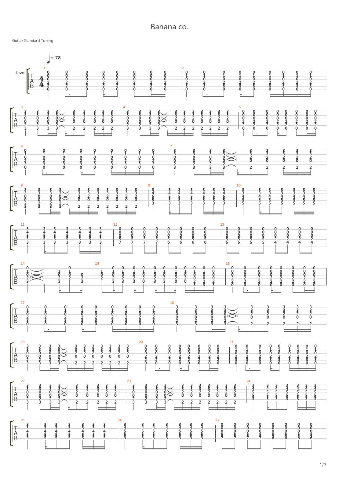 Banana Co吉他谱