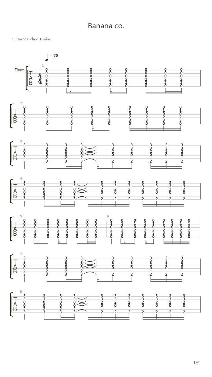 Banana Co吉他谱
