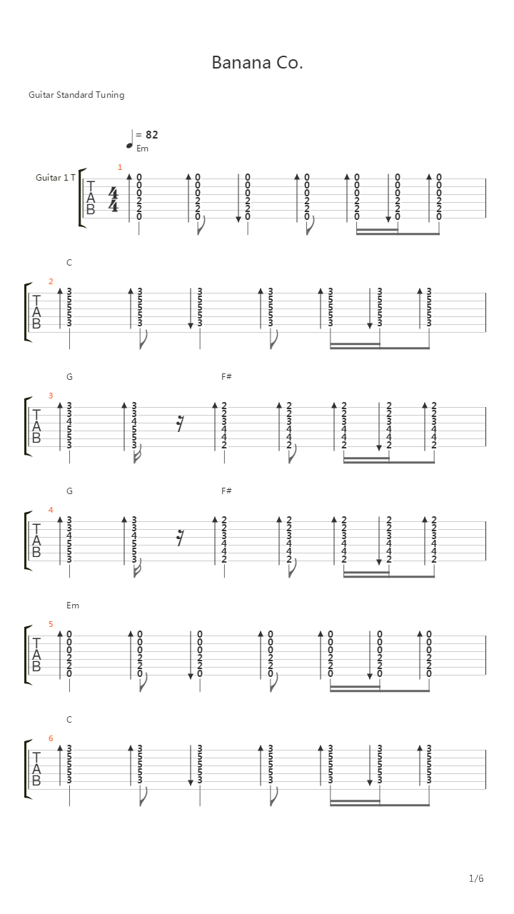 Banana Co吉他谱