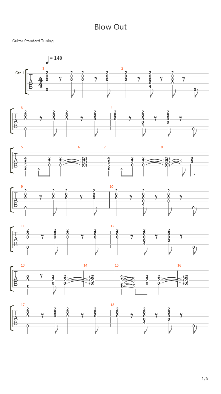 Blow Out吉他谱