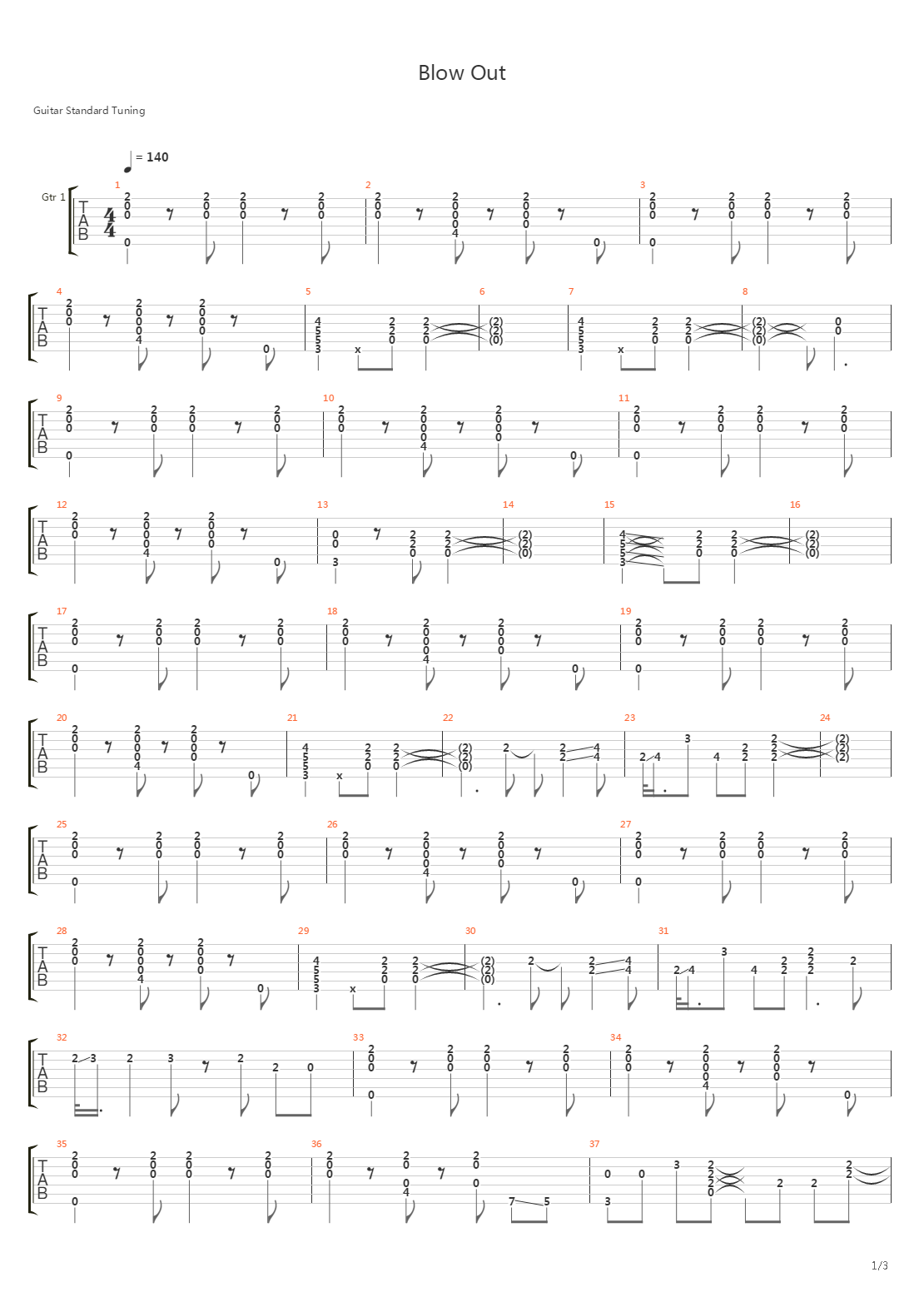Blow Out吉他谱