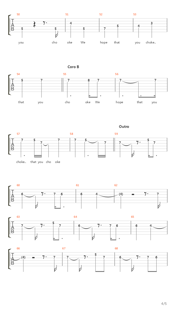 Exit Music For A Film吉他谱