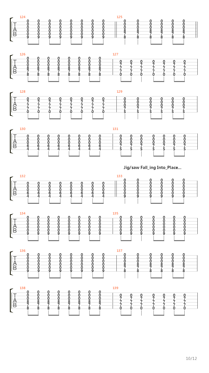 Jigsaw Falling Into Place吉他谱
