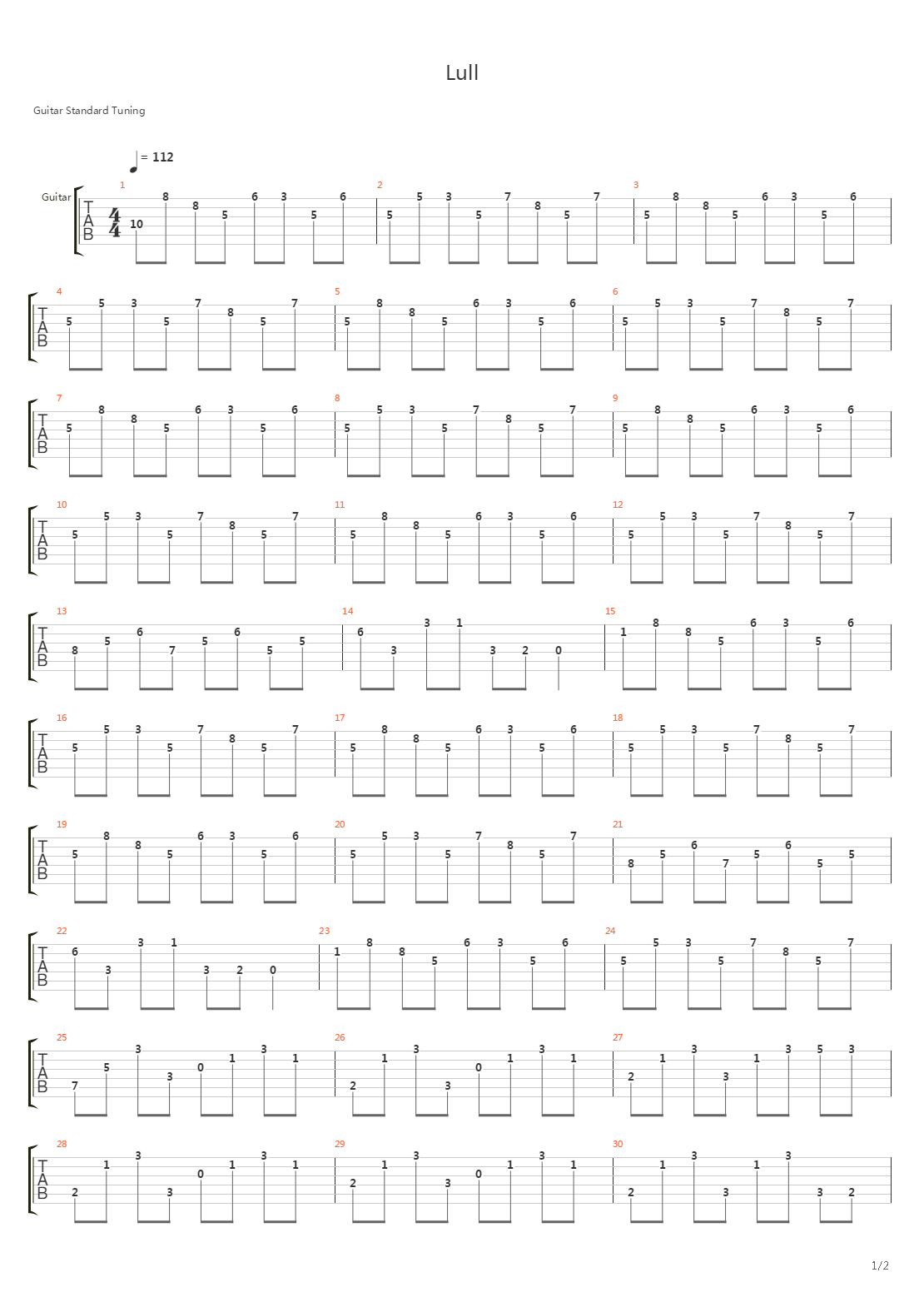 Lull吉他谱