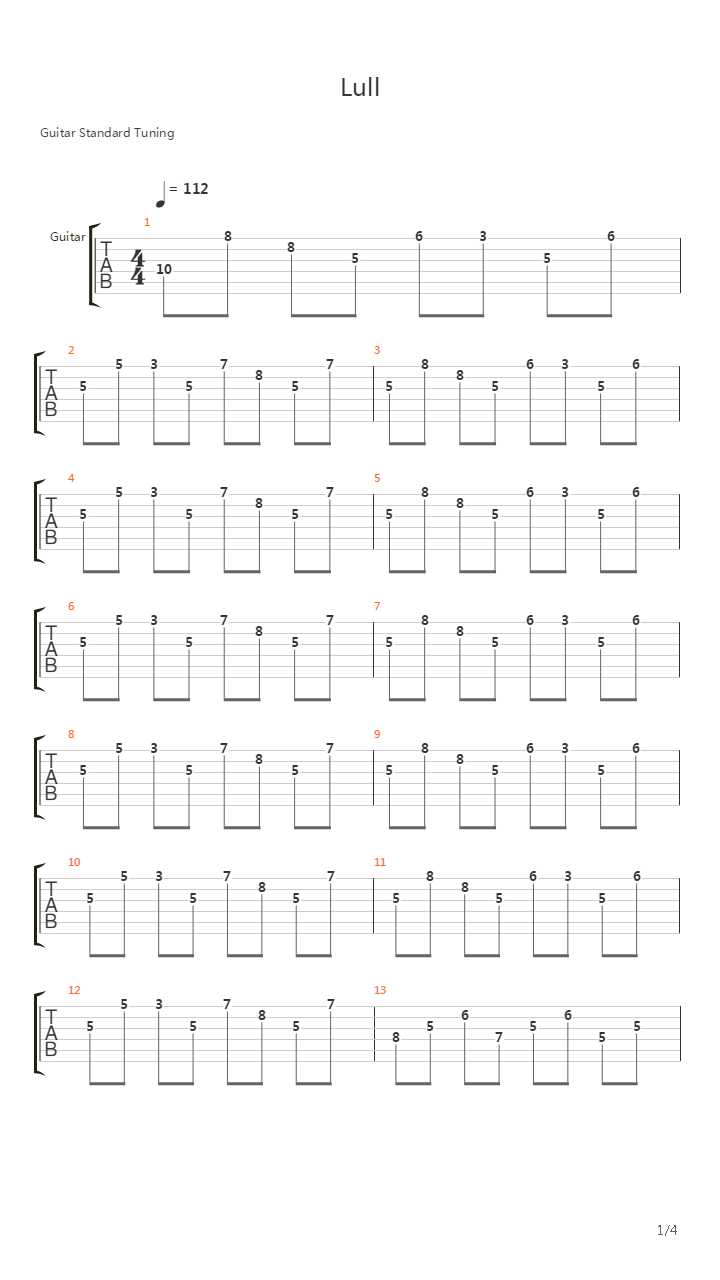 Lull吉他谱