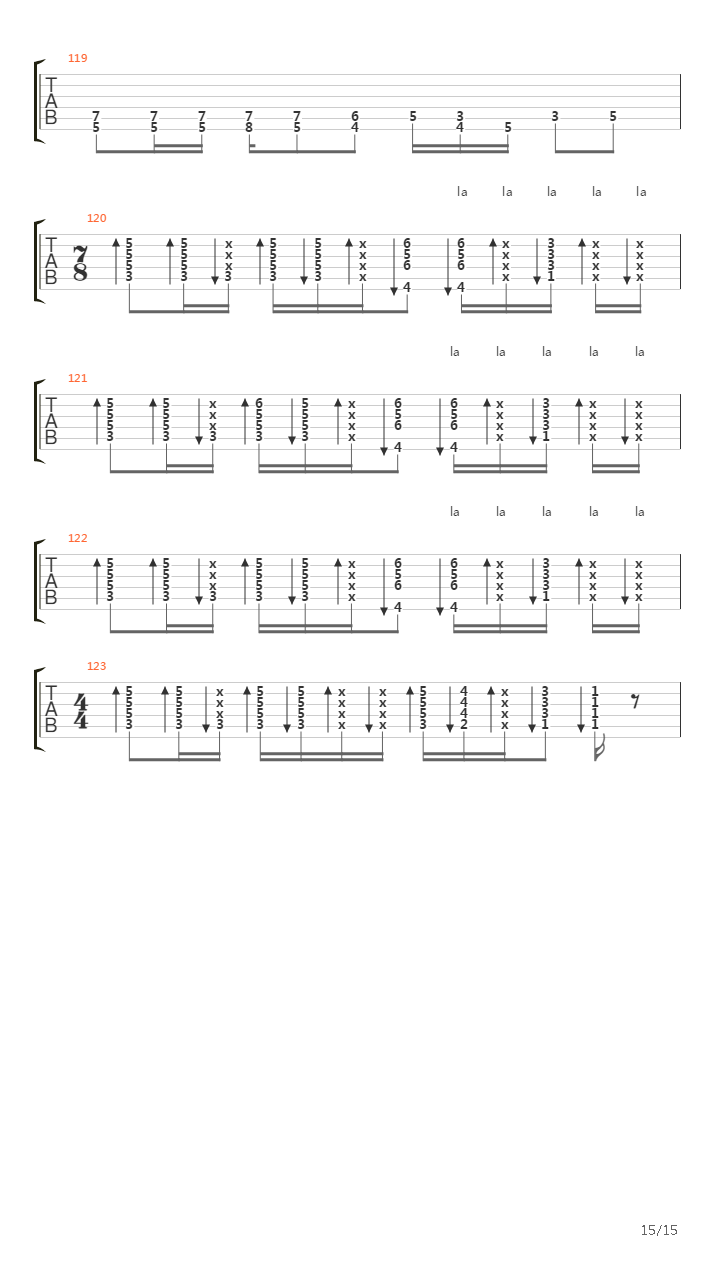 Paranoid Android吉他谱