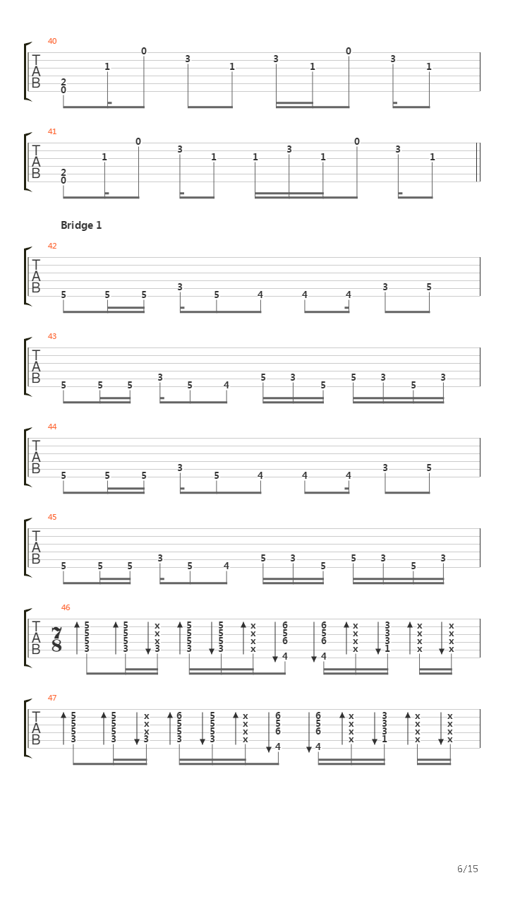 Paranoid Android吉他谱