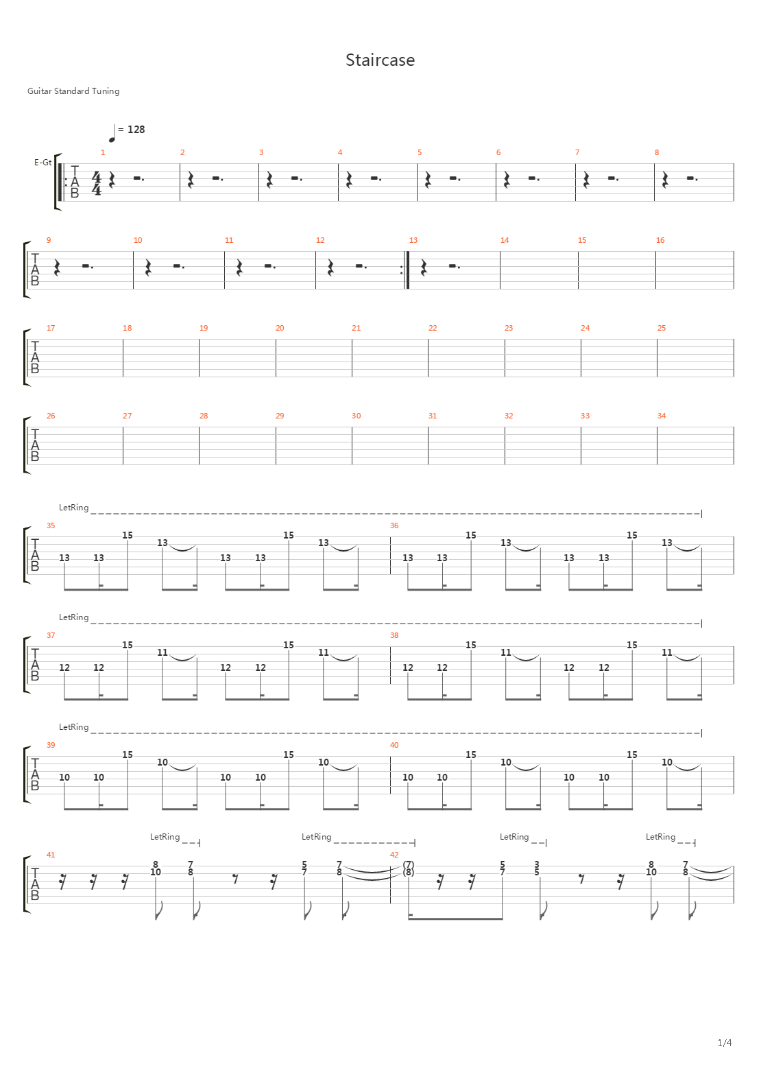 Staircase吉他谱