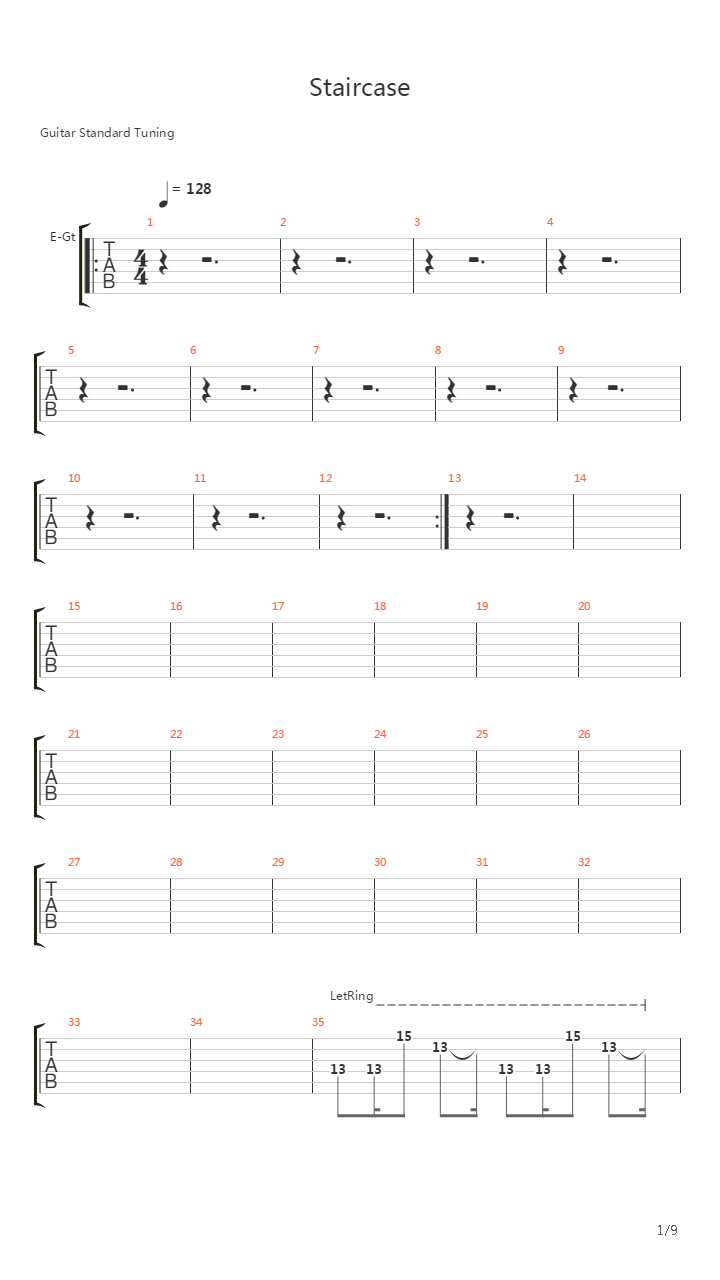 Staircase吉他谱