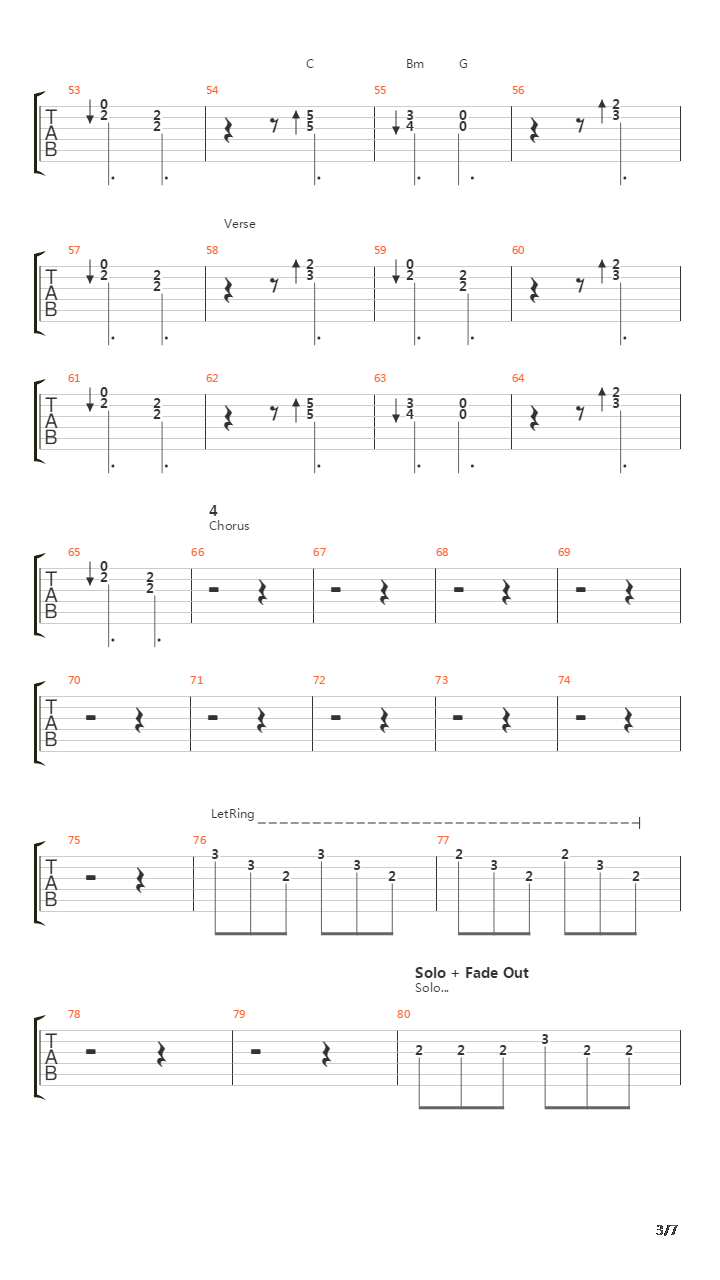 Sulk吉他谱