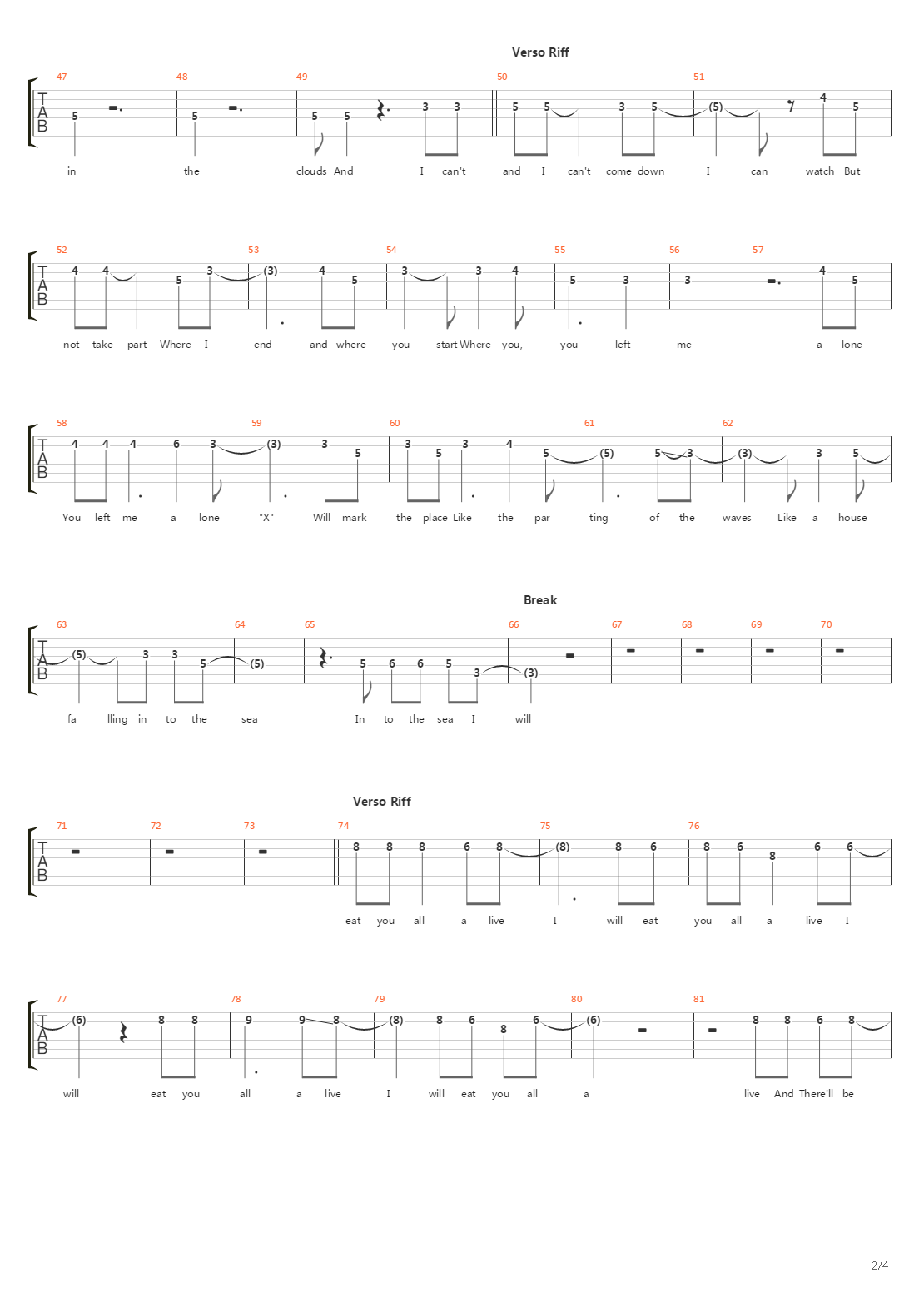 Where I End And You Begin吉他谱