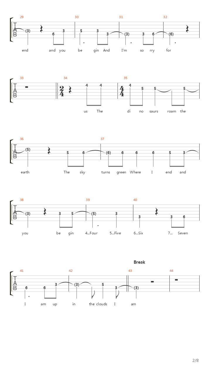 Where I End And You Begin吉他谱