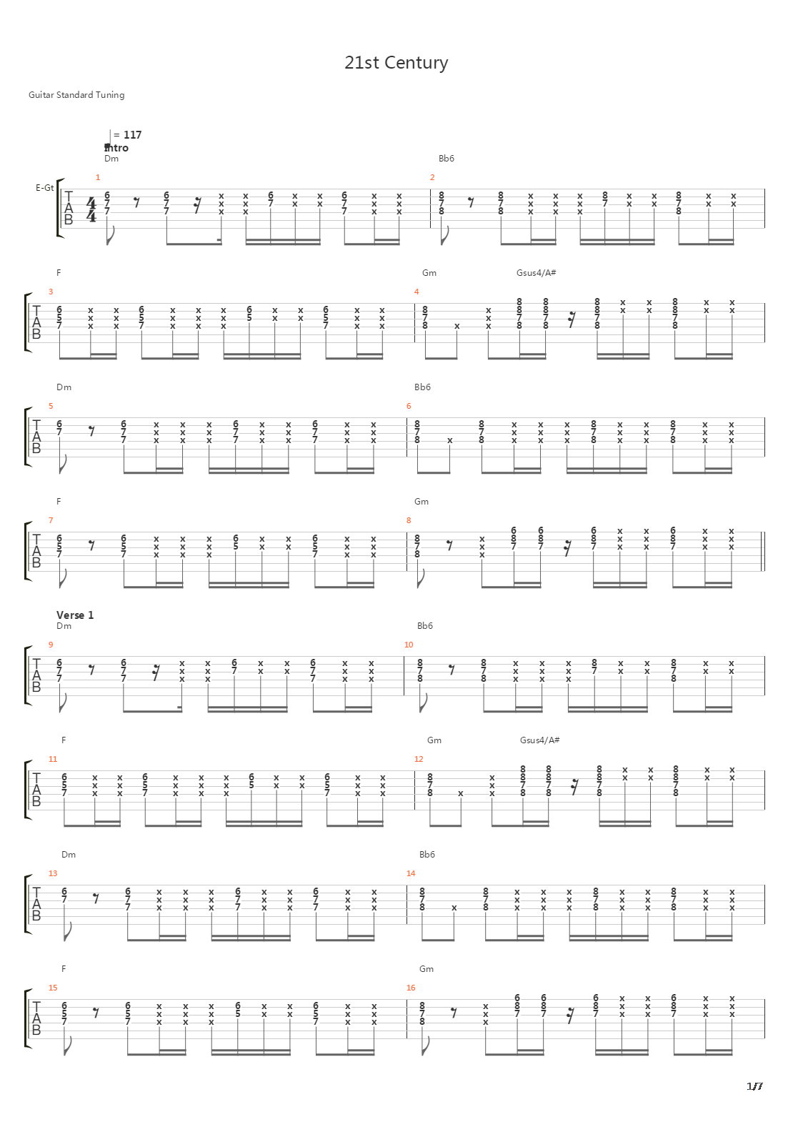 21st Century吉他谱