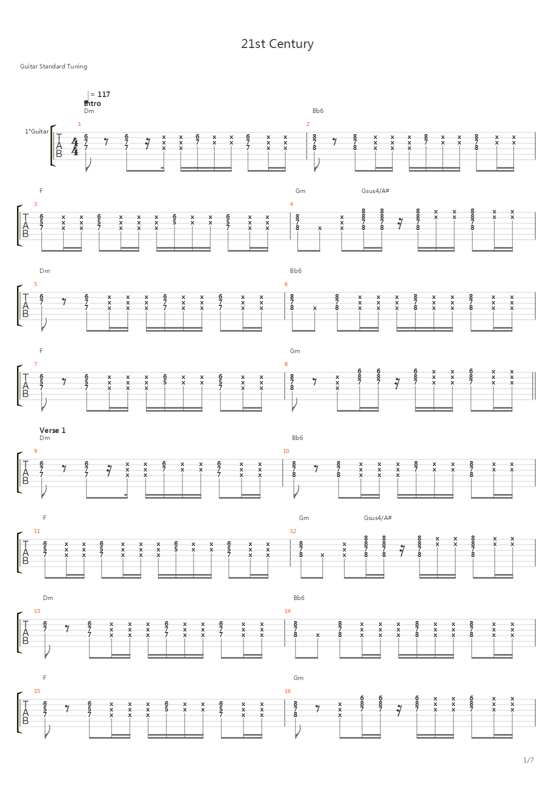 21st Century吉他谱