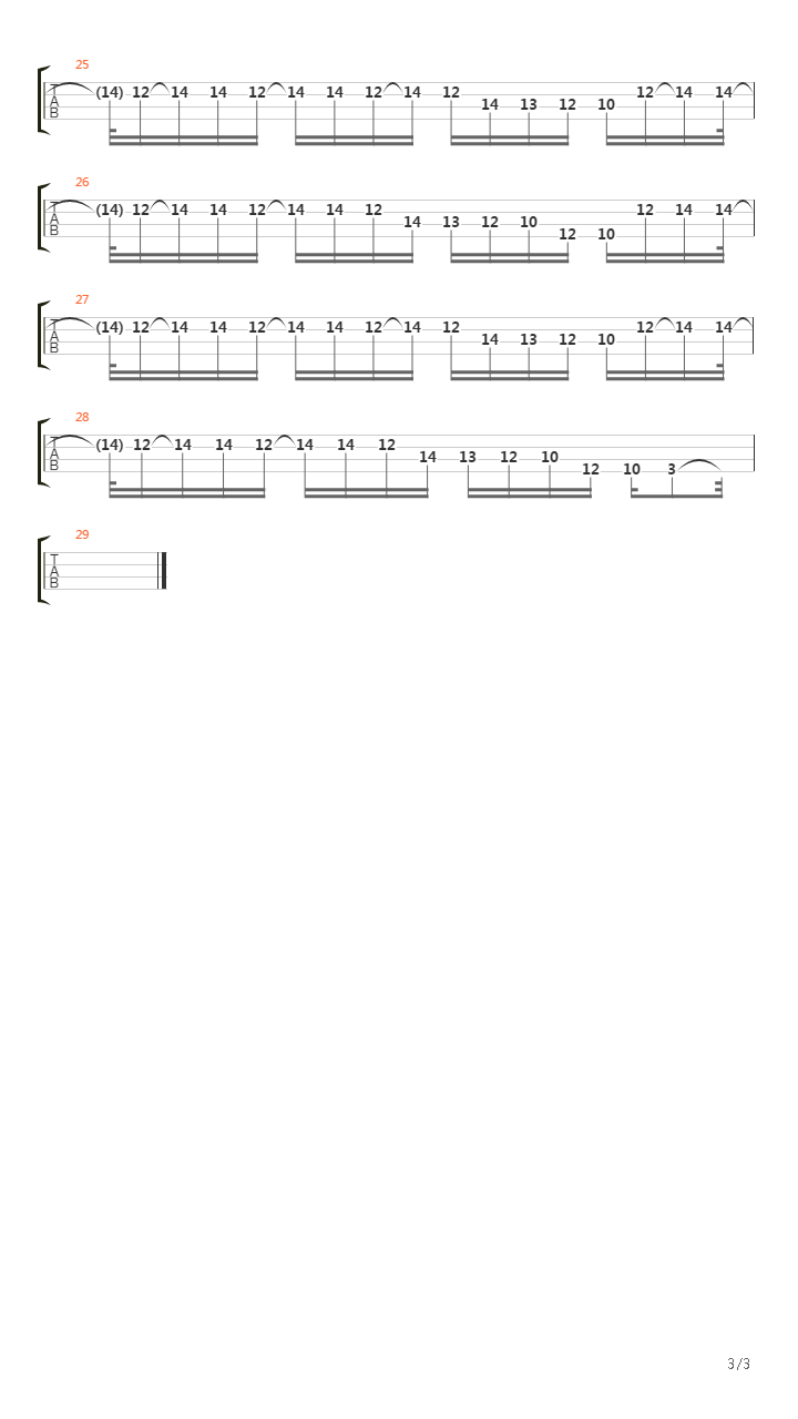 Bass吉他谱