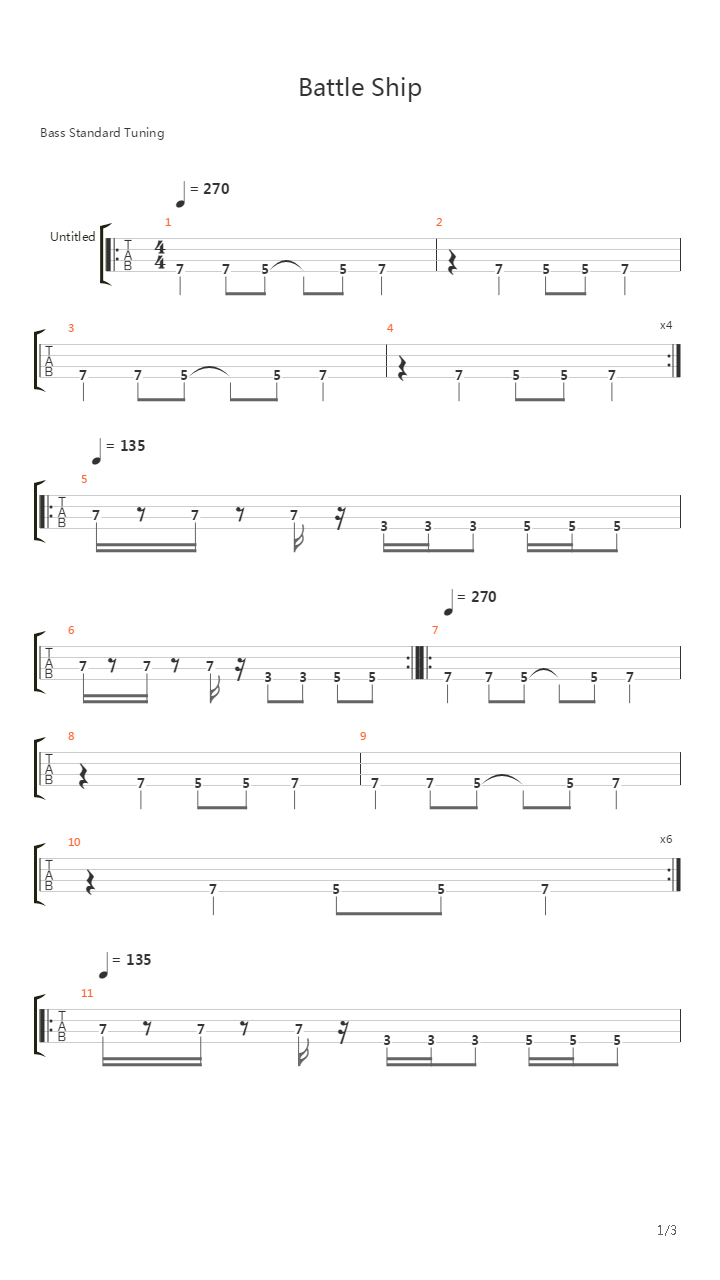Battle Ship吉他谱