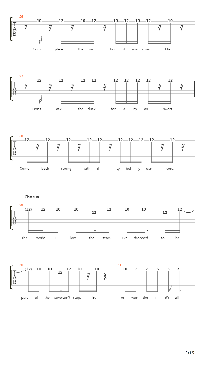 Cant Stop(10)吉他谱