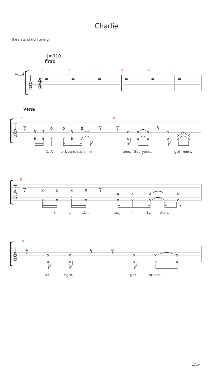 Charlie吉他谱