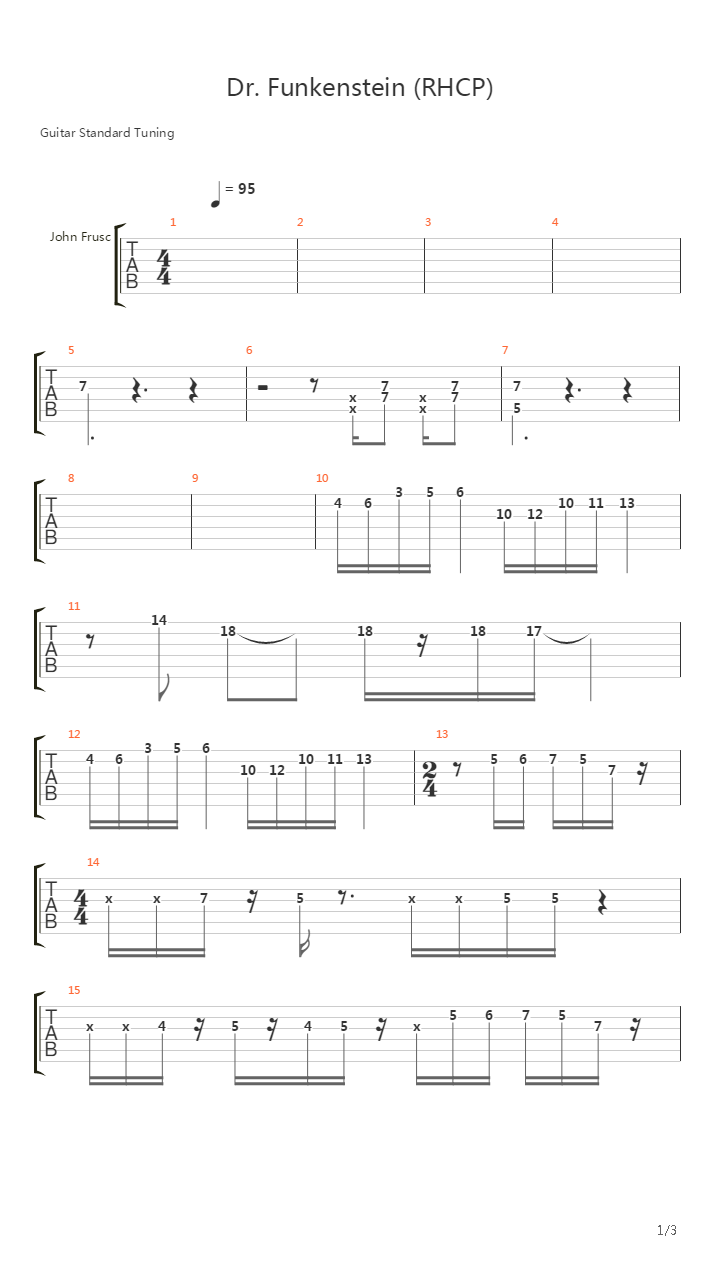 Dr Funkentstein吉他谱