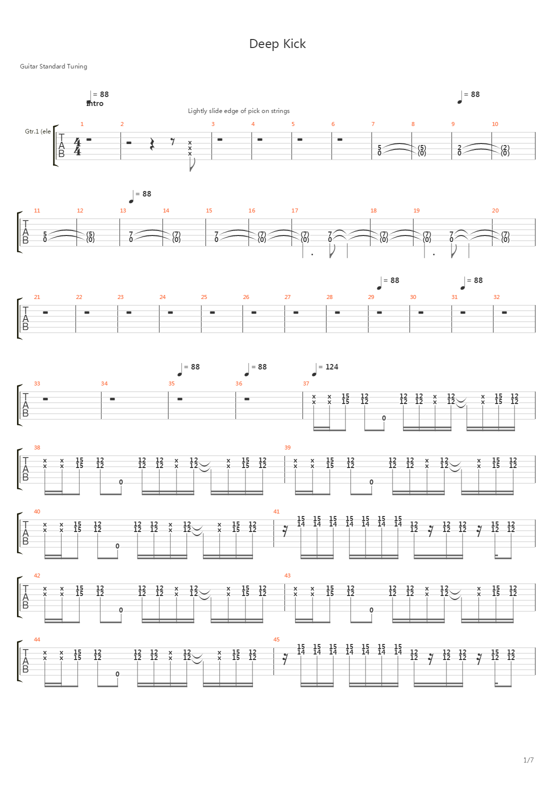 Deep Kick吉他谱