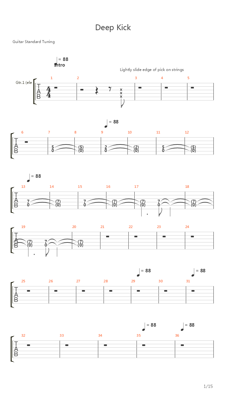 Deep Kick吉他谱