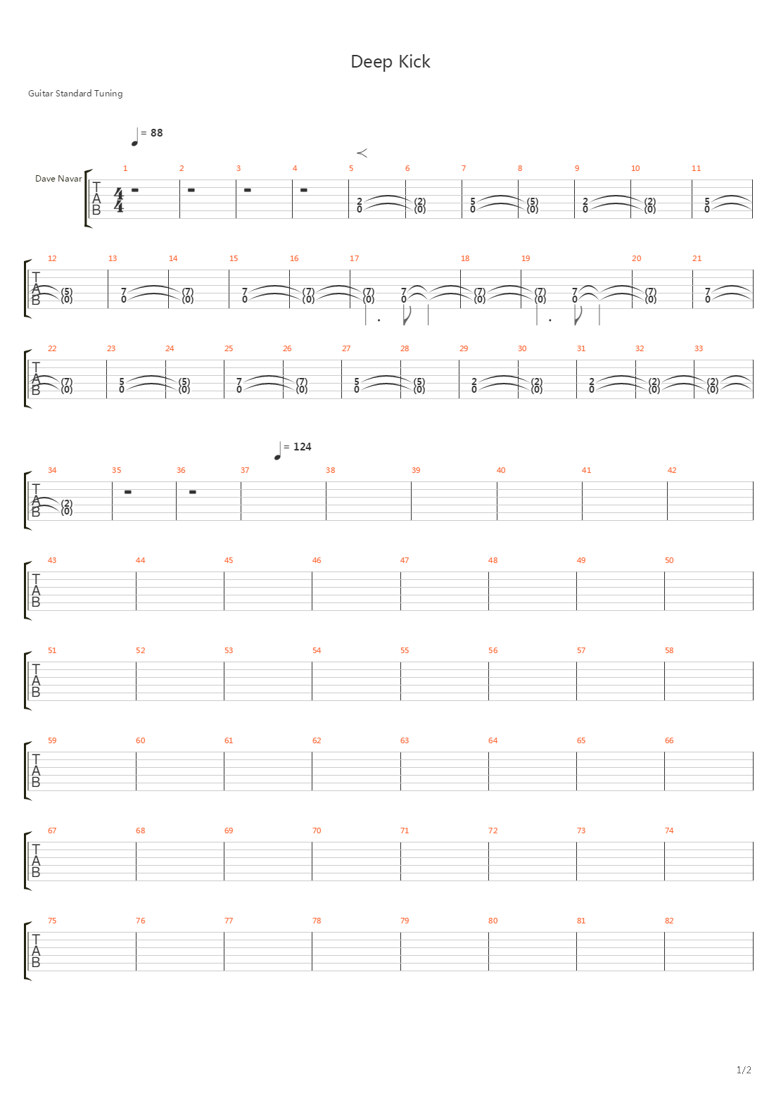 Deep Kick吉他谱
