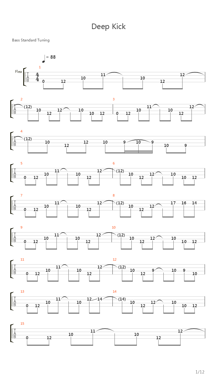 Deep Kick吉他谱