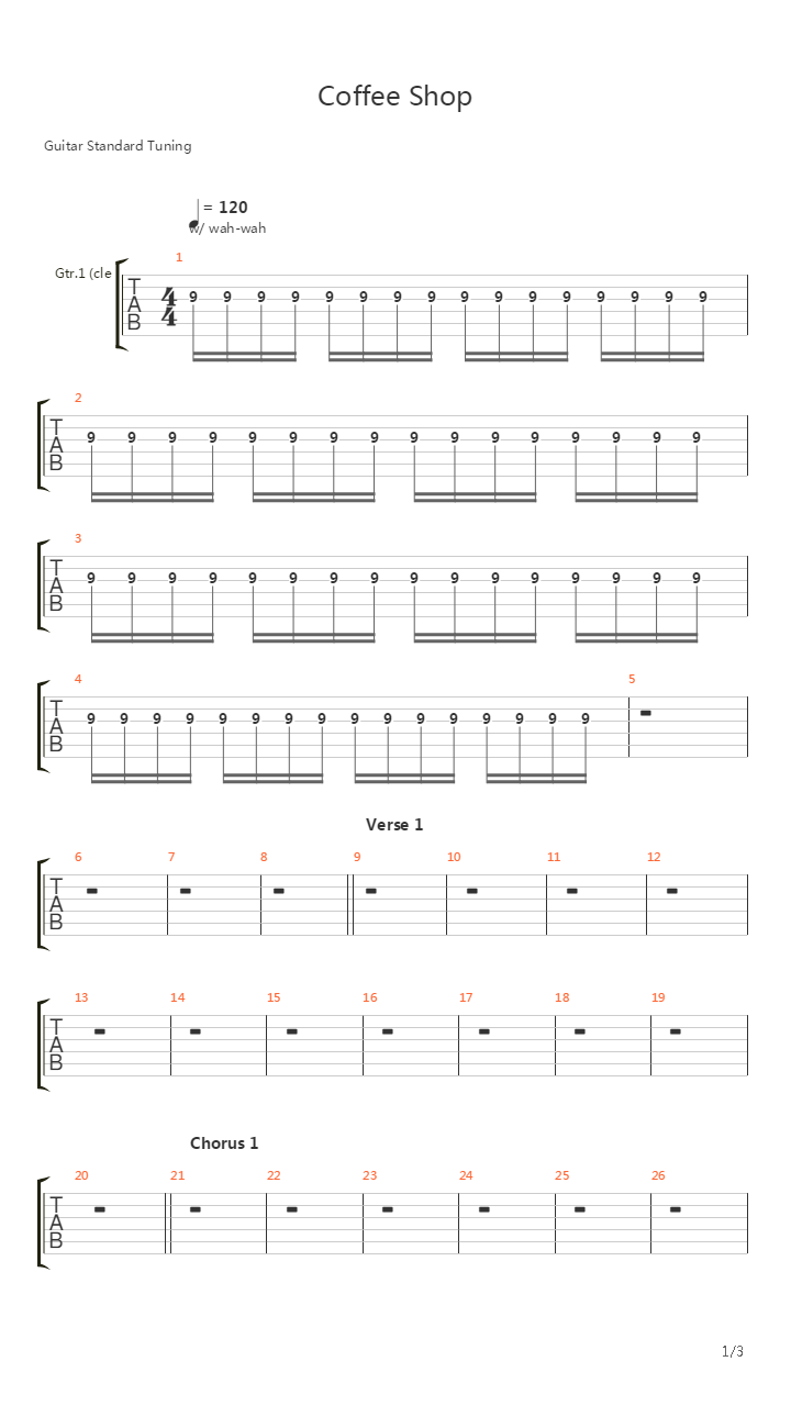 Coffes Shop吉他谱