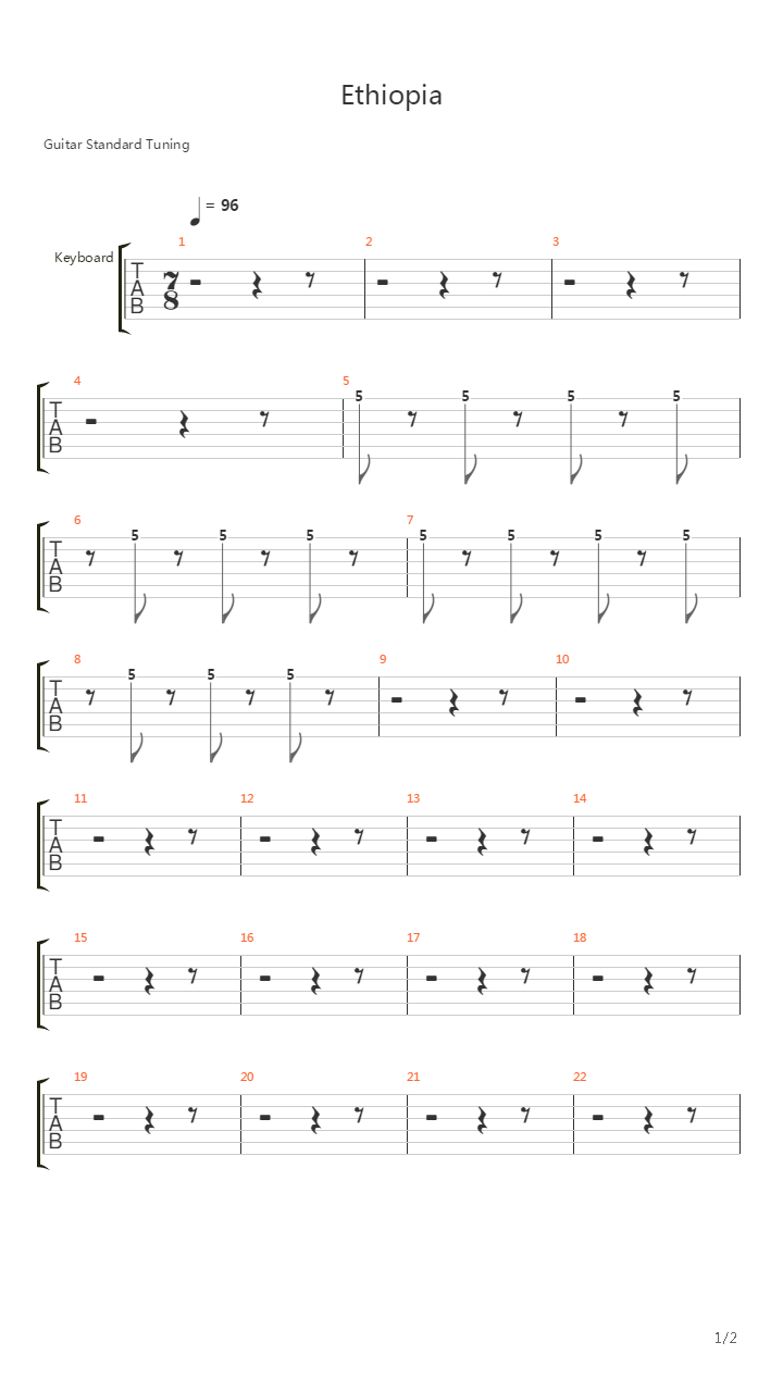 Ethiopia吉他谱