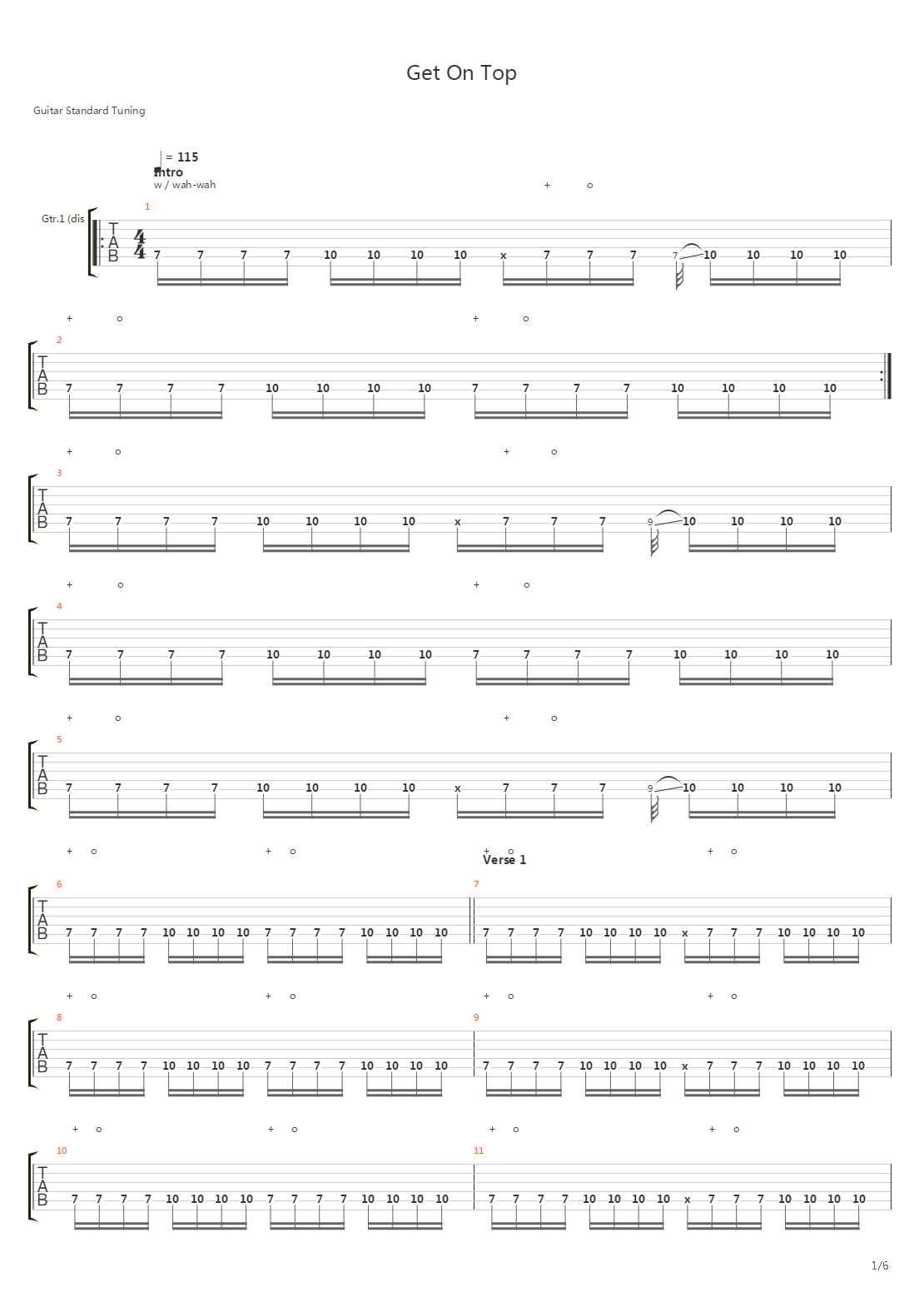 Get On Top吉他谱