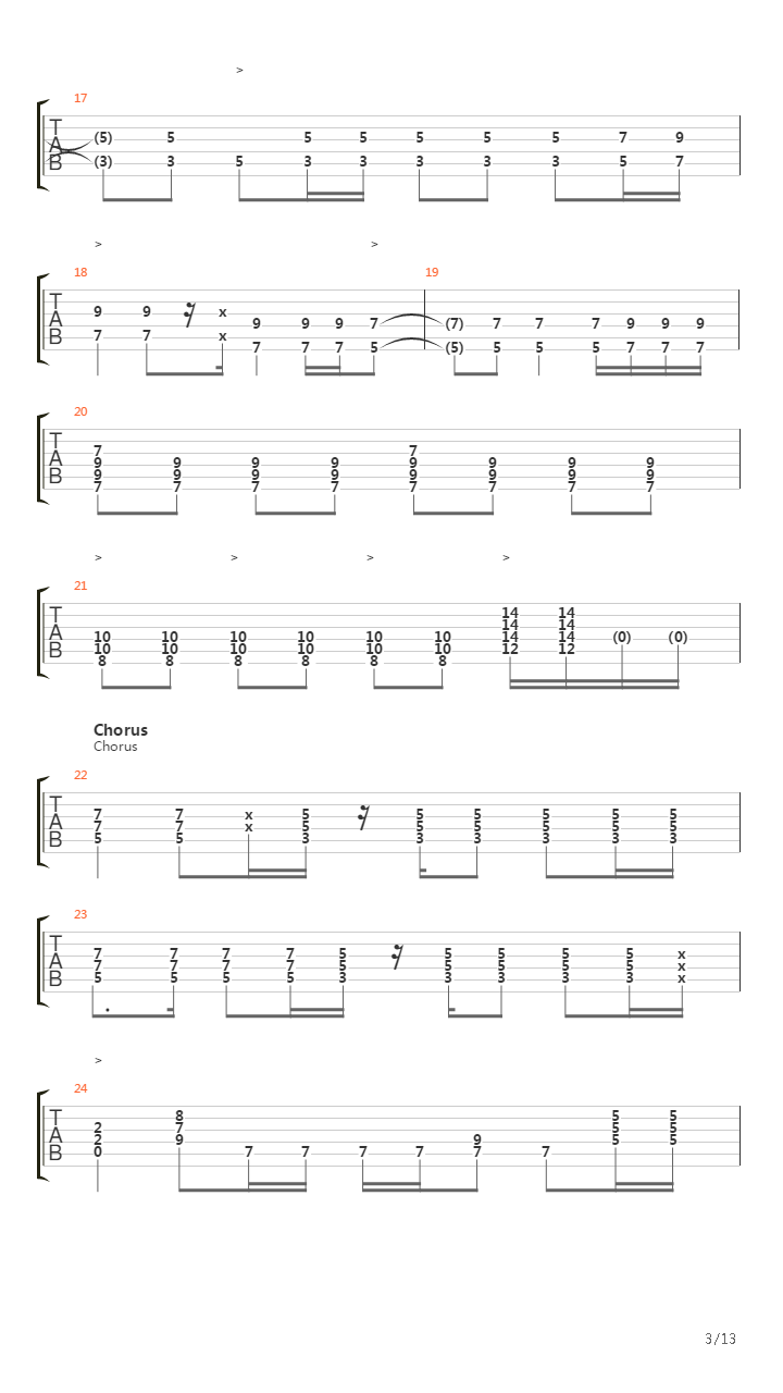 Knock Me Down吉他谱