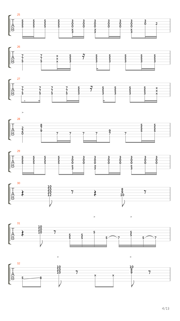 Knock Me Down吉他谱