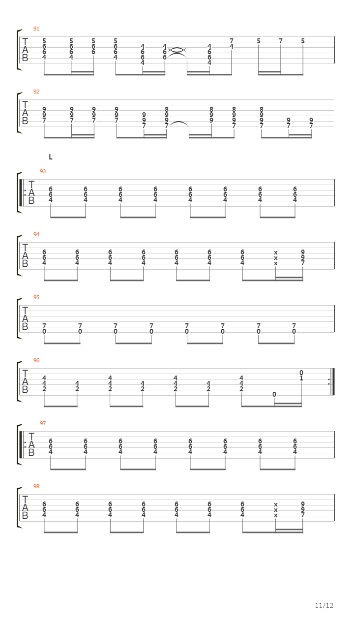 Knock Me Down吉他谱