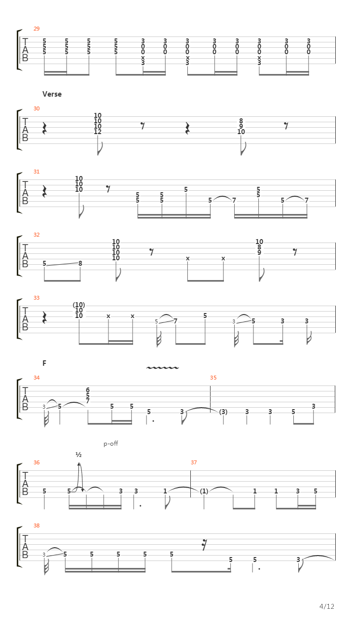 Knock Me Down吉他谱