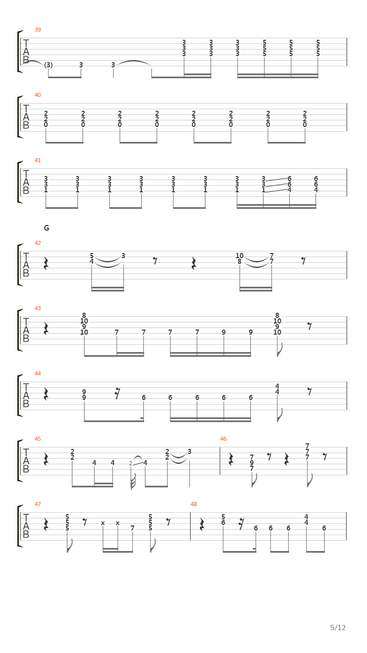 Knock Me Down吉他谱