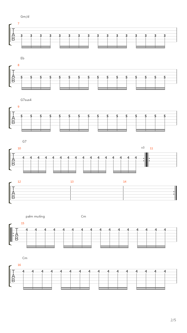 Parallel Universe吉他谱