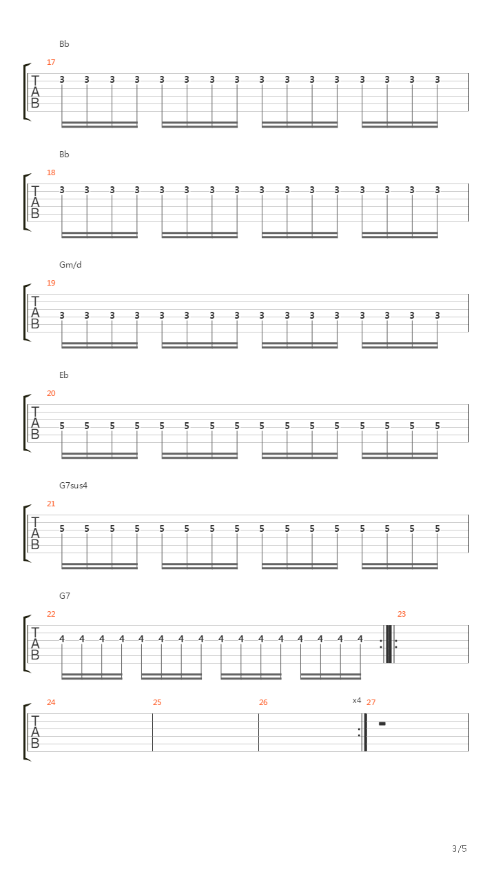 Parallel Universe吉他谱