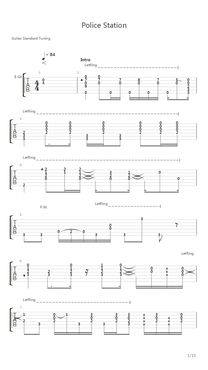 Police Station吉他谱