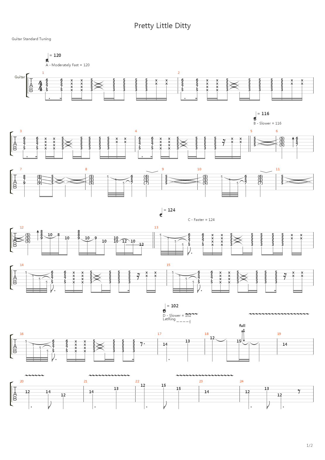 Pretty Little Ditty吉他谱