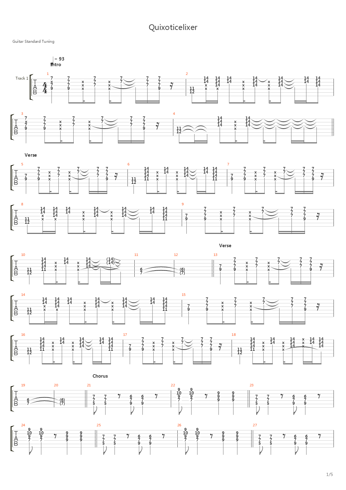 Quixoticelixer吉他谱