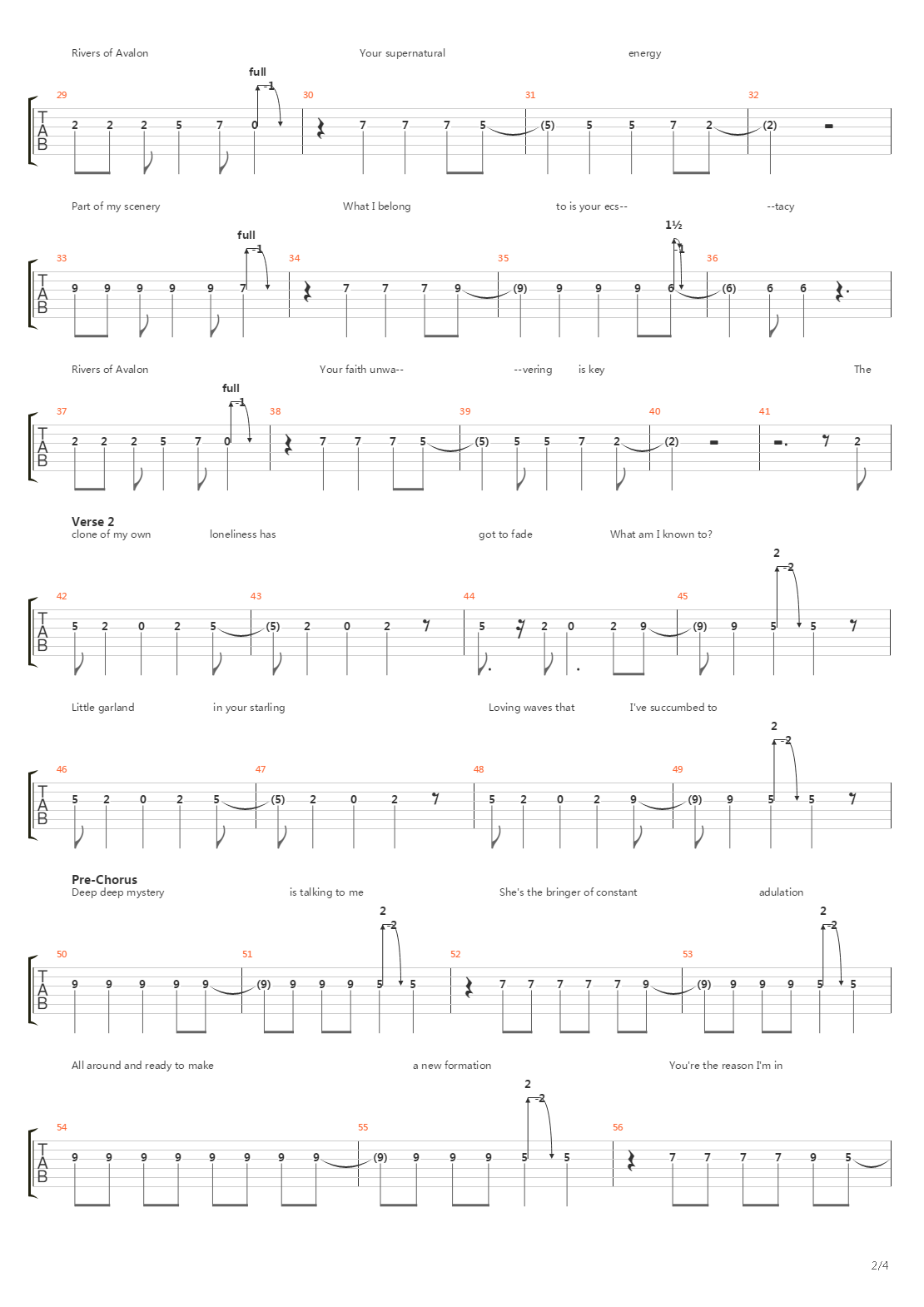 Rivers Of Avalon吉他谱